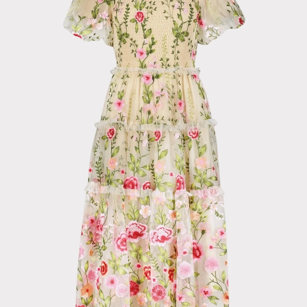 Floral Embroidered Maxi Dress